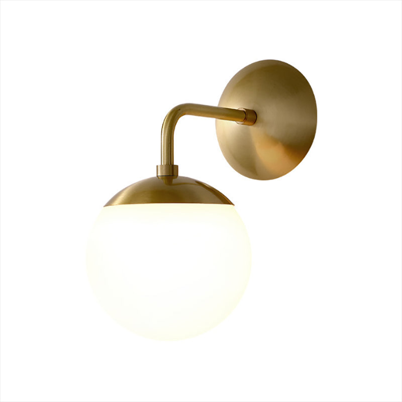Ball Shape Glass Vanity Lamp Modern Style 1 Light Vanity Light Fixture