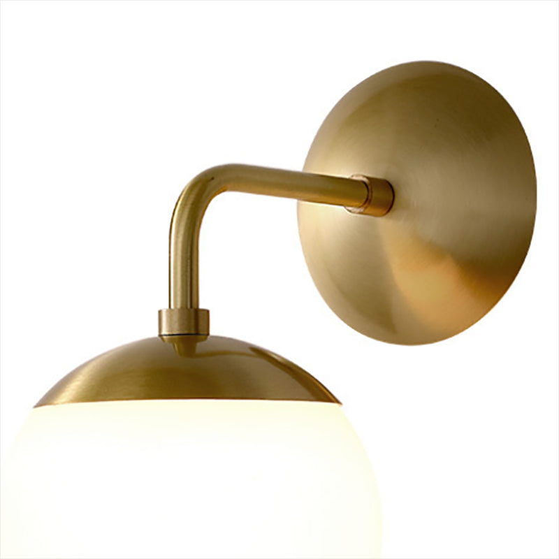 Ball Shape Glass Vanity Lamp Modern Style 1 Light Vanity Light Fixture