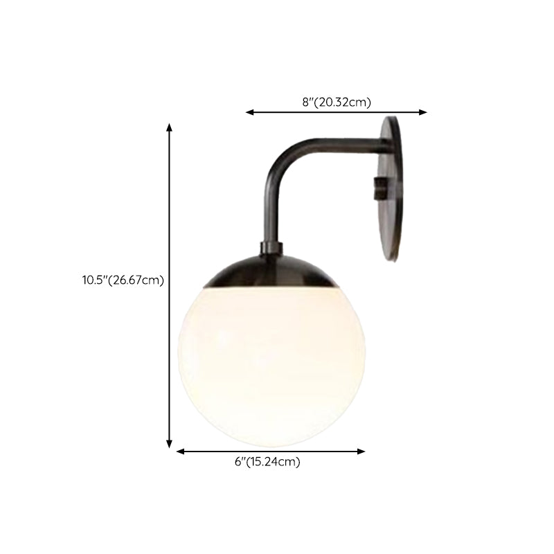 Ball Shape Glass Vanity Lamp Modern Style 1 Light Vanity Light Fixture