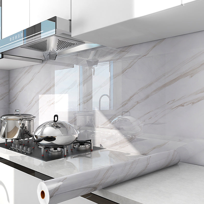 Modern Peel & Stick Field Tile PVC Rectangular Wallpaper for Floor and Wall