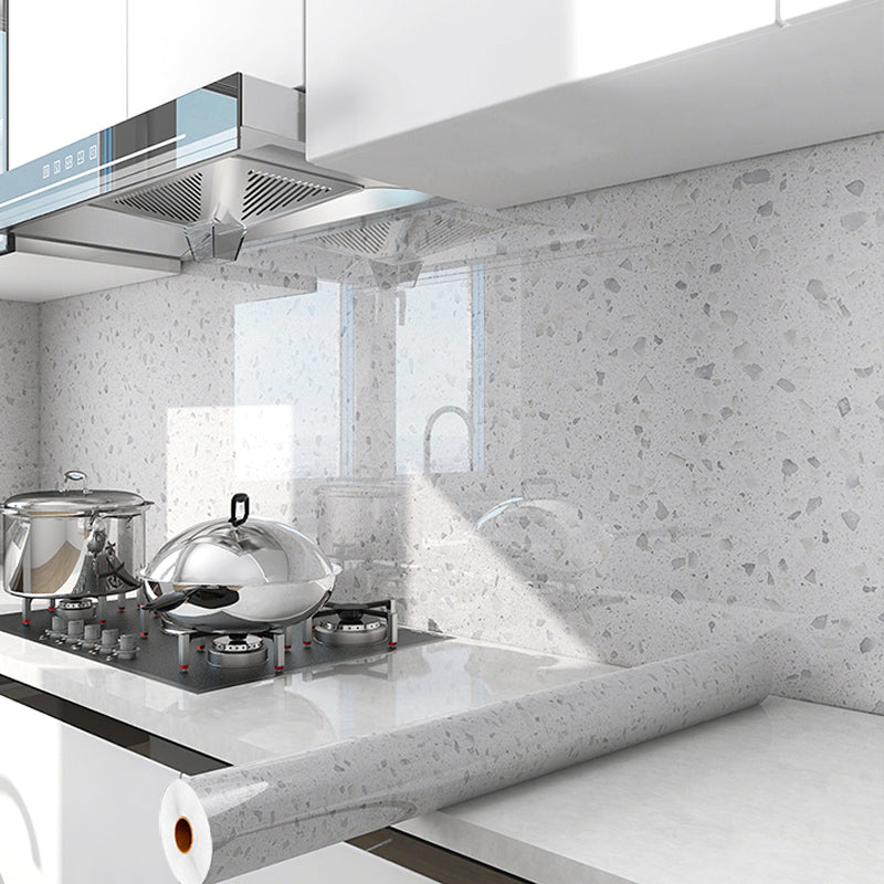 Modern Peel & Stick Field Tile PVC Rectangular Wallpaper for Floor and Wall