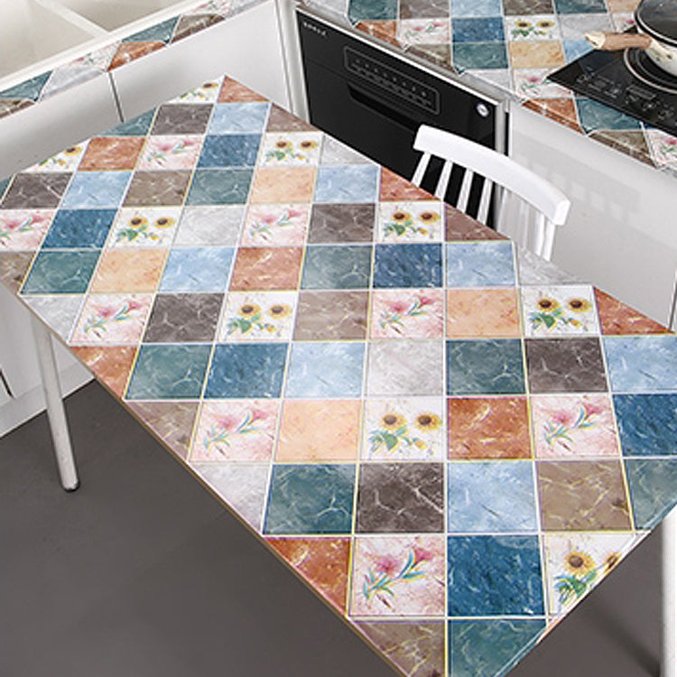 Modern Peel and Stick Backsplash Tile PVC Wallpaper for Floor and Wall