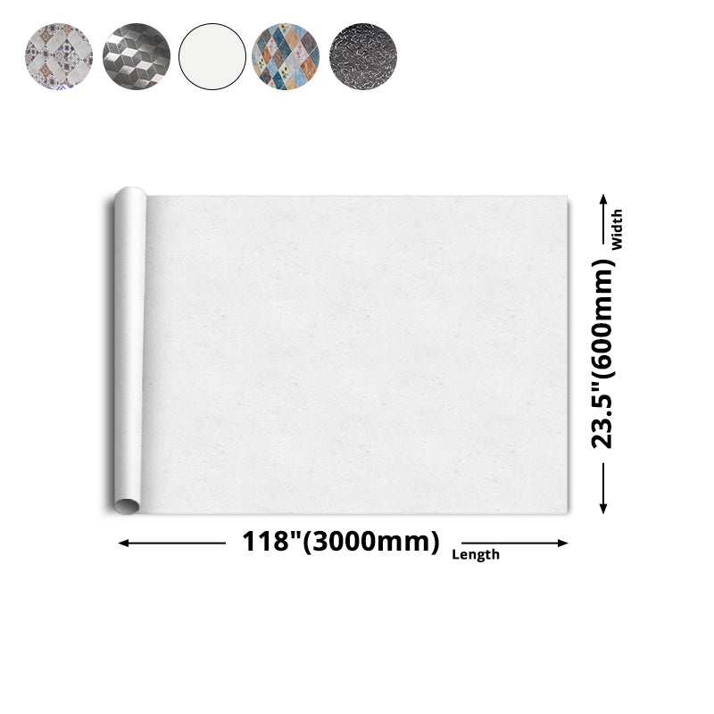 Modern Peel and Stick Backsplash Tile PVC Wallpaper for Floor and Wall