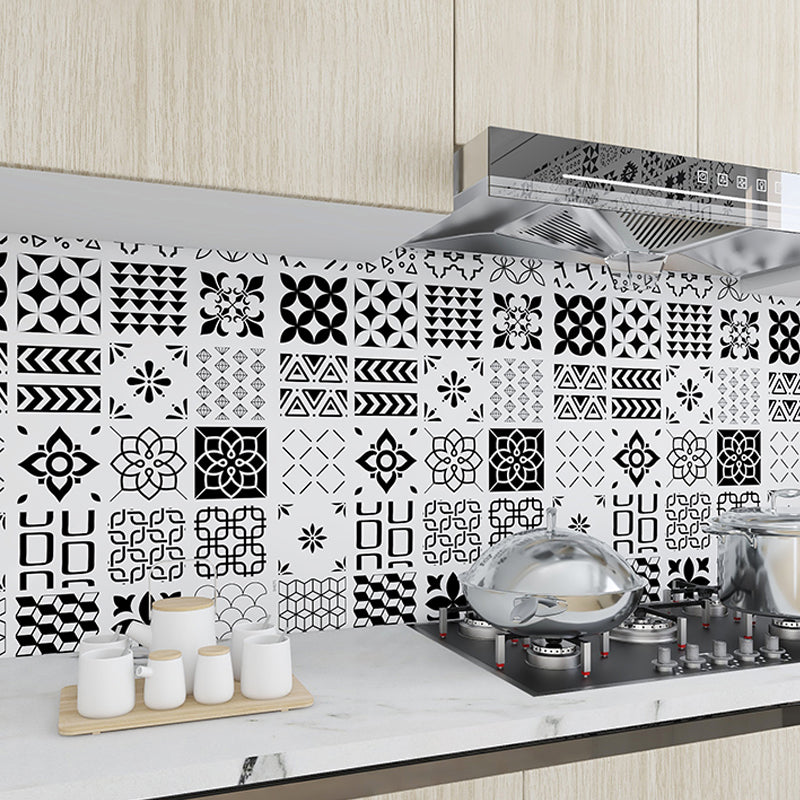 Modern Peel and Stick Backsplash PVC Mosaic Tile Wallpaper for Backsplash Wall