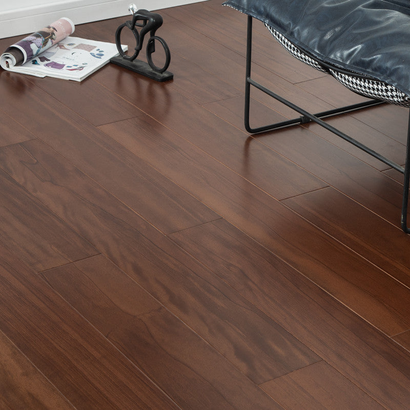 Rectangle Flooring Planks Solid Wood Interlocking Walnut Wooden Floor