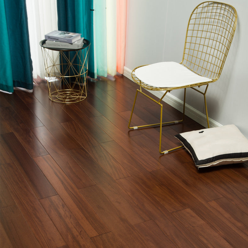 Rectangle Flooring Planks Solid Wood Interlocking Walnut Wooden Floor