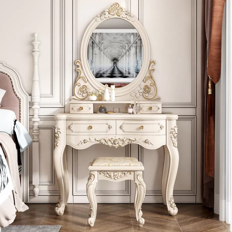 Victorian Bedroom Makeup Vanity Desk Table Wood Vanity Dressing Table
