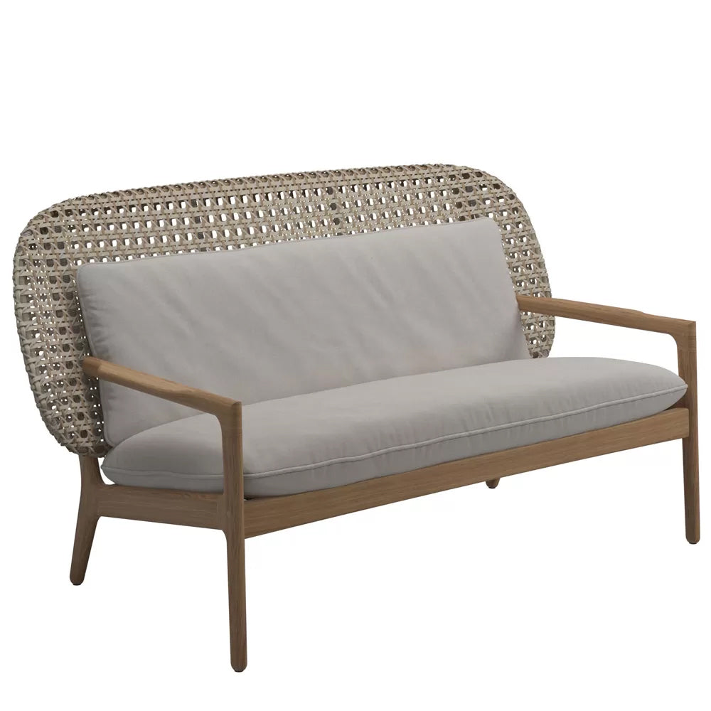 Solid Wood Outdoor Patio Contemporary Sofa Patio Sofa with Cushions