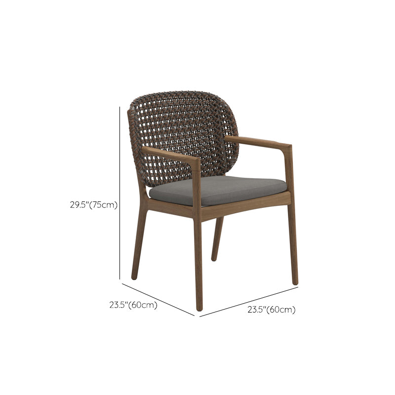 Solid Wood Outdoor Patio Contemporary Sofa Patio Sofa with Cushions