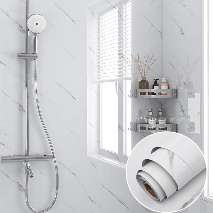 Modern Backsplash Wall Tile PVC Rectangular Self Adhesive Wallpaper for Bathroom