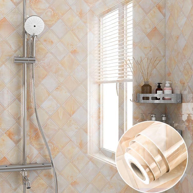Modern Backsplash Wall Tile PVC Rectangular Self Adhesive Wallpaper for Bathroom