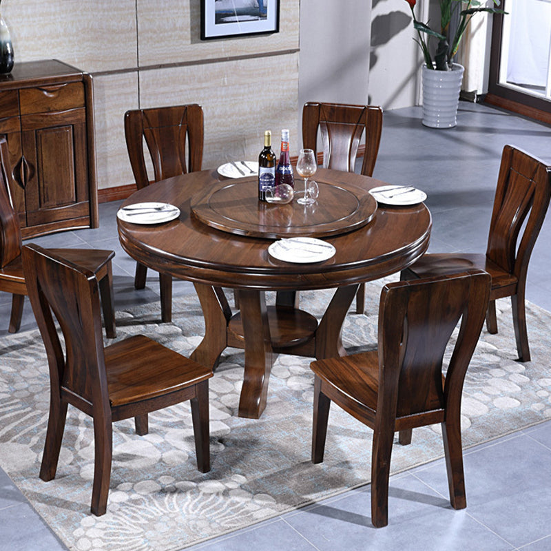 Solid Wood Dining Room Table Traditional Pedestal Dining Table