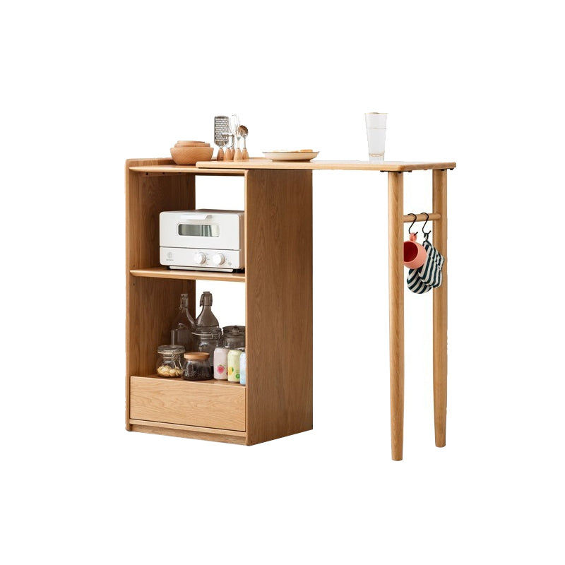 Modern Dining Table Solid Wood Dining Table for Dining Room with Storage