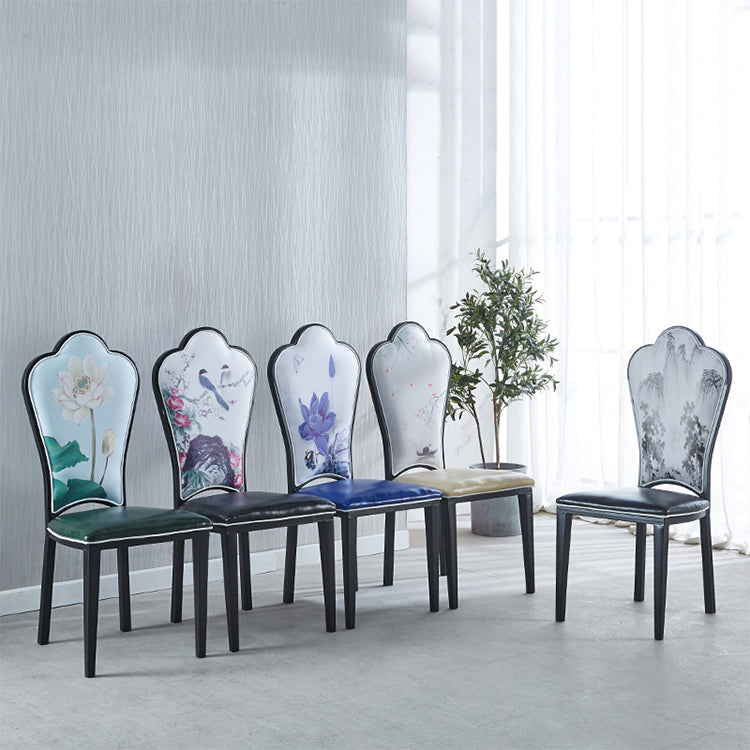 Contemporary Style Side Chair Metal Dining Room Chair for Kitchen