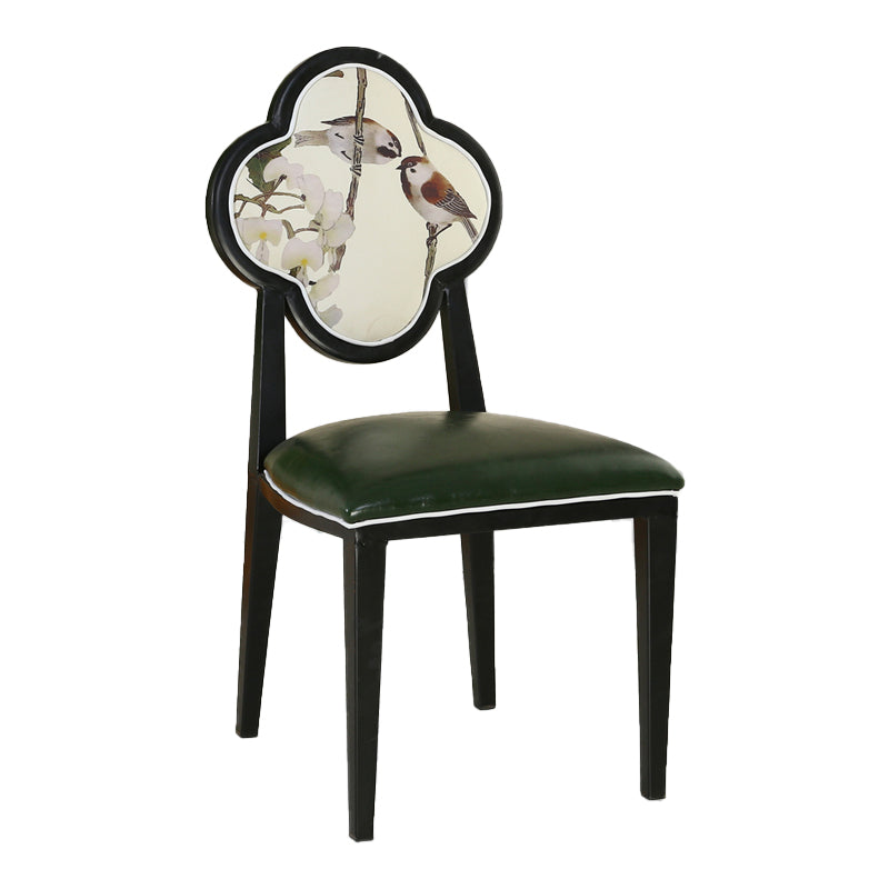 Contemporary Style Side Chair Metal Dining Room Chair for Kitchen