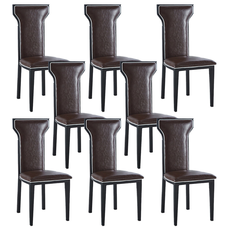 Contemporary Style Side Chair Metal Dining Room Chair for Kitchen