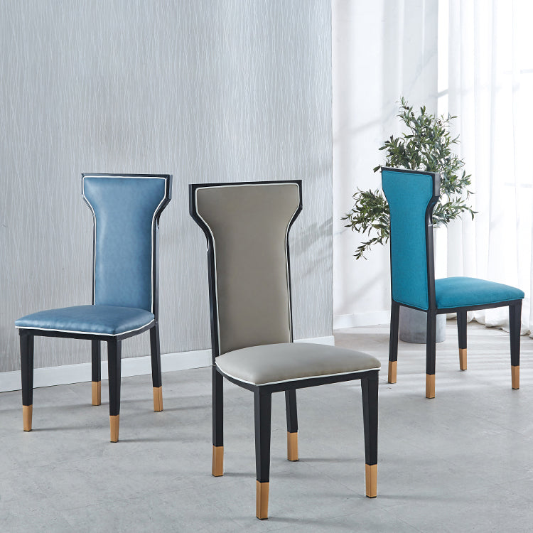Contemporary Style Side Chair Metal Dining Room Chair for Kitchen