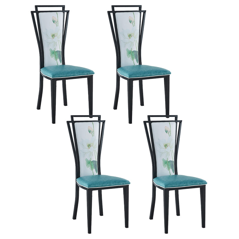 Contemporary Style Side Chair Metal Dining Room Chair for Kitchen