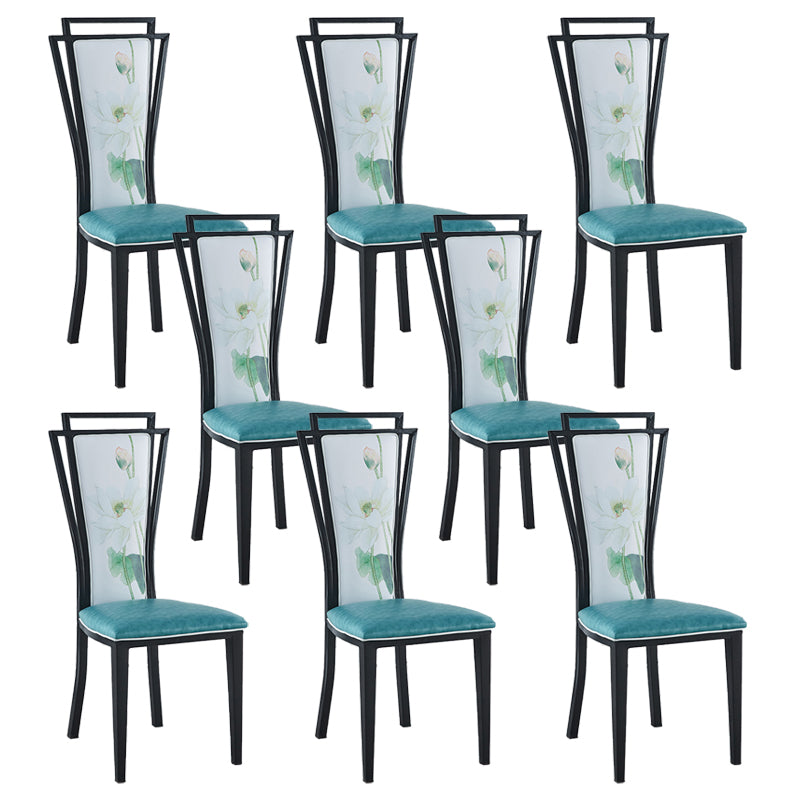 Contemporary Style Side Chair Metal Dining Room Chair for Kitchen