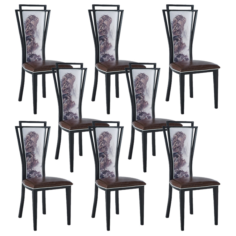 Contemporary Style Side Chair Metal Dining Room Chair for Kitchen