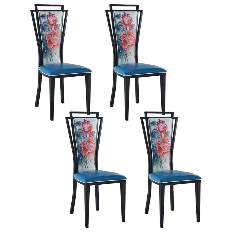 Contemporary Style Side Chair Metal Dining Room Chair for Kitchen