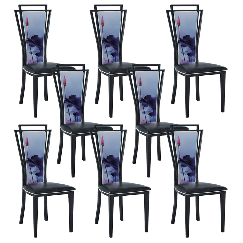 Contemporary Style Side Chair Metal Dining Room Chair for Kitchen