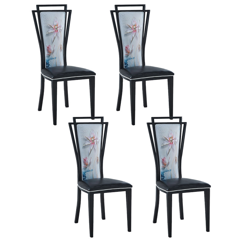 Contemporary Style Side Chair Metal Dining Room Chair for Kitchen