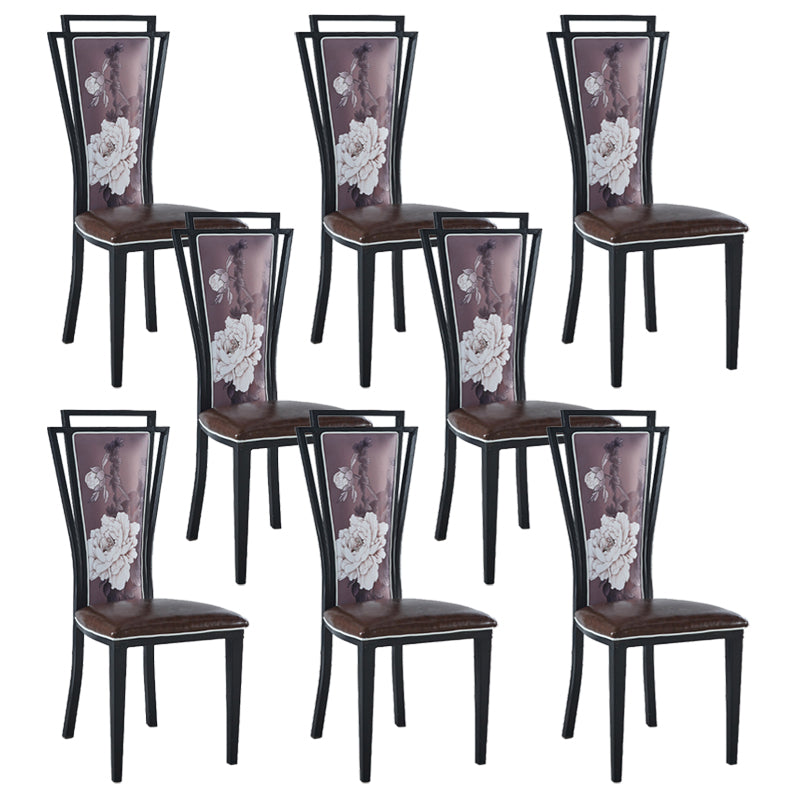 Contemporary Style Side Chair Metal Dining Room Chair for Kitchen