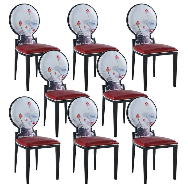 Contemporary Style Side Chair Metal Dining Room Chair for Kitchen