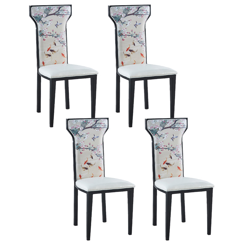 Contemporary Style Side Chair Metal Dining Room Chair for Kitchen