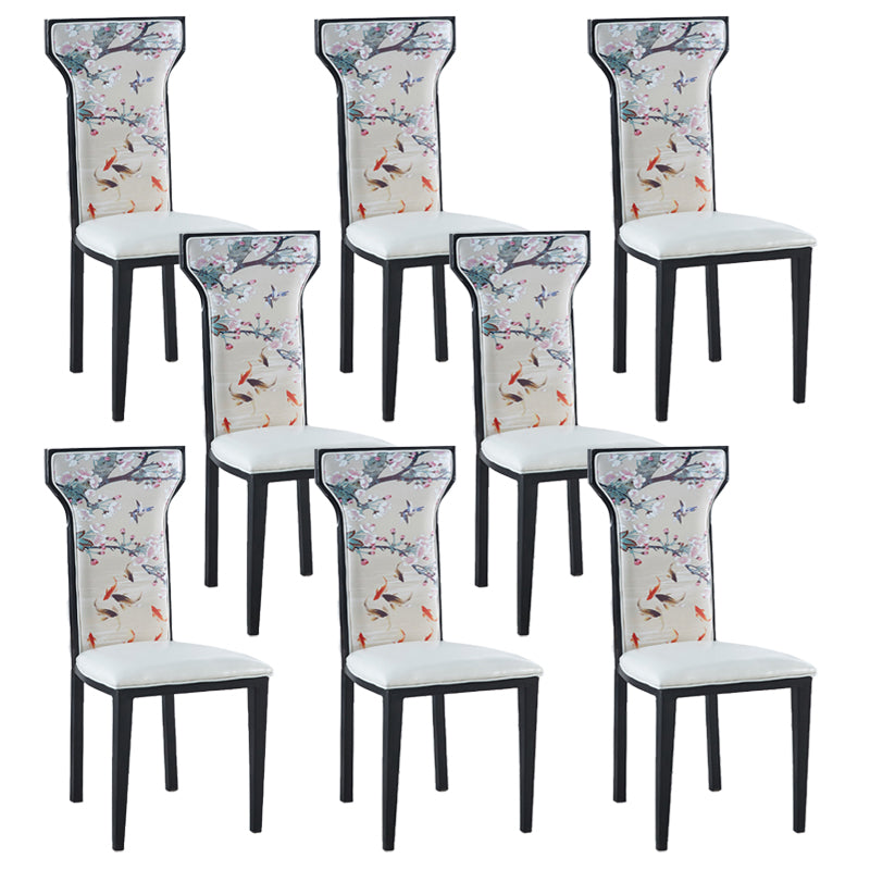 Contemporary Style Side Chair Metal Dining Room Chair for Kitchen