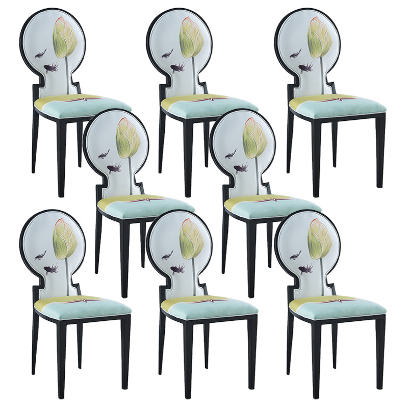 Contemporary Style Side Chair Metal Dining Room Chair for Kitchen