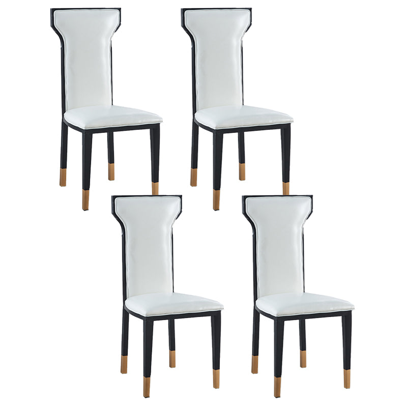 Contemporary Style Side Chair Metal Dining Room Chair for Kitchen
