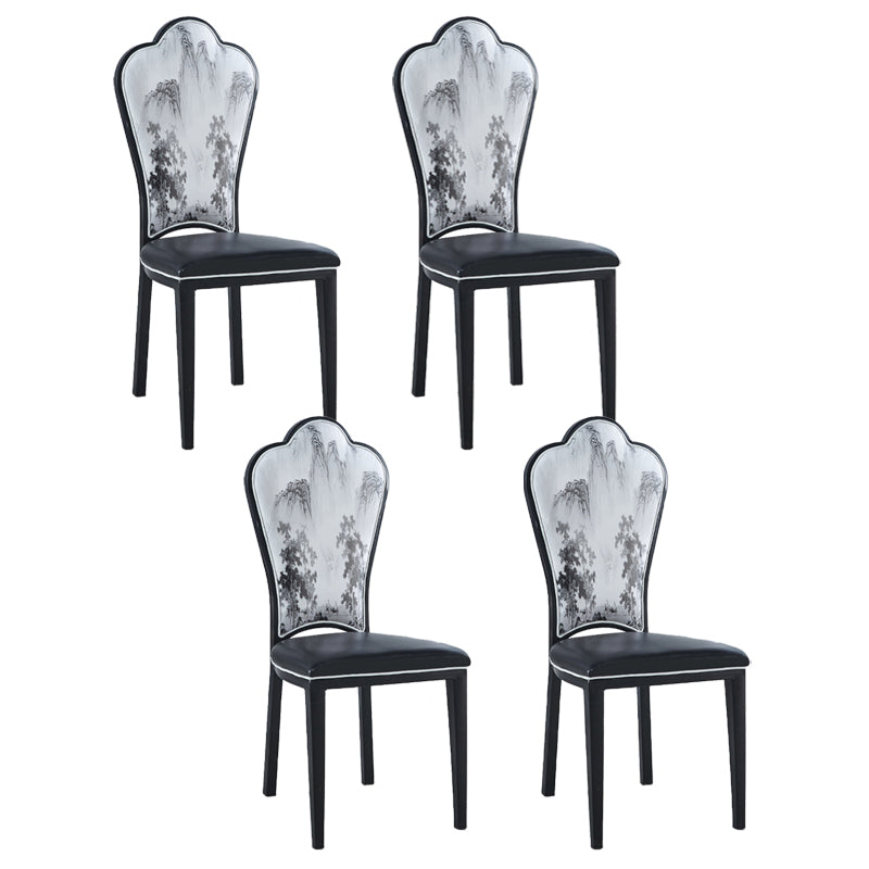 Contemporary Style Side Chair Metal Dining Room Chair for Kitchen