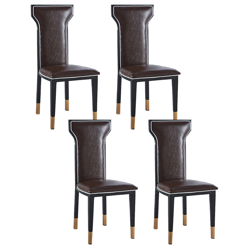 Contemporary Style Side Chair Metal Dining Room Chair for Kitchen