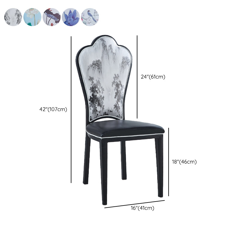 Contemporary Style Side Chair Metal Dining Room Chair for Kitchen