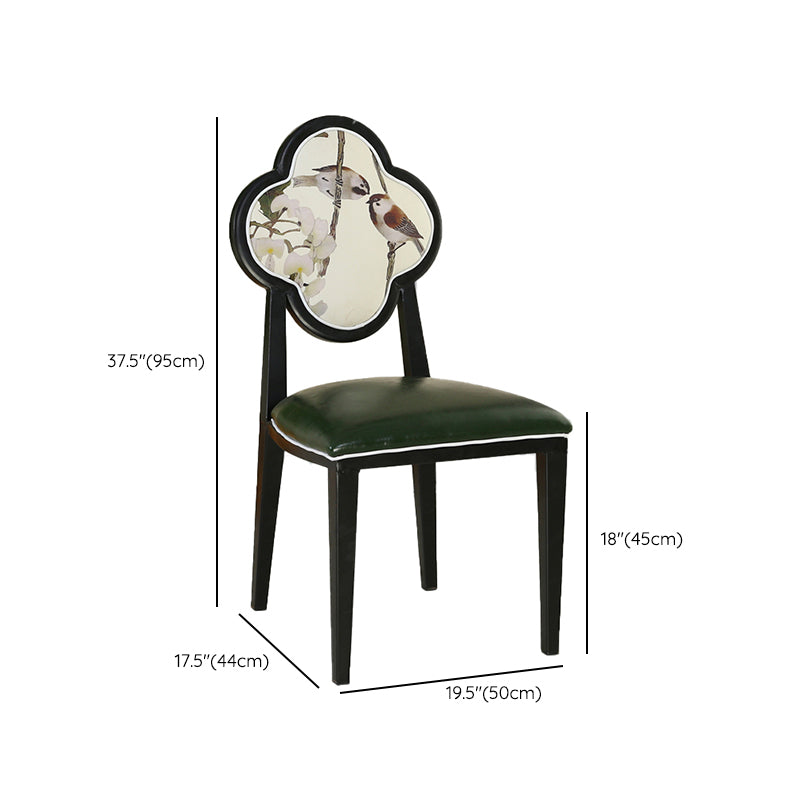 Contemporary Style Side Chair Metal Dining Room Chair for Kitchen