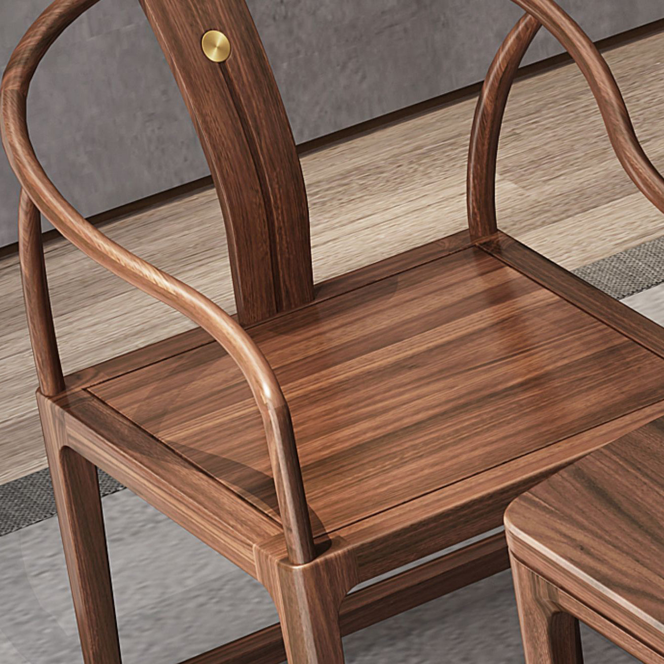 Traditional Style Dining Arm Chair Solid Wood Arm Chair for Home