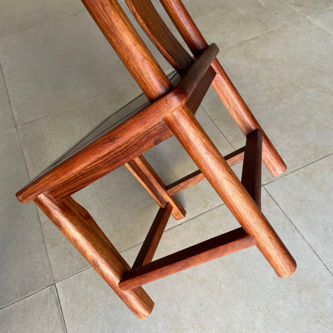 Modern Style Dining Chair Wooden Slat Back Side Chair for Living Room