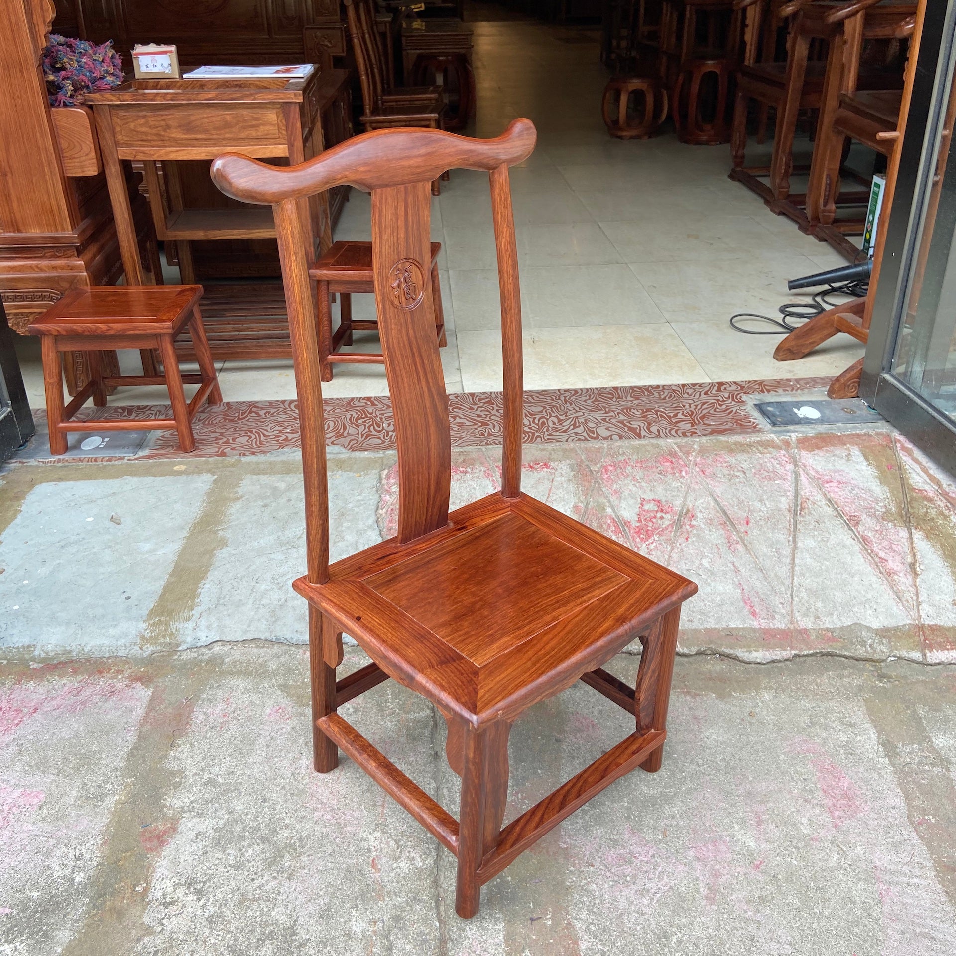 Modern Style Dining Chair Wooden Slat Back Side Chair for Living Room