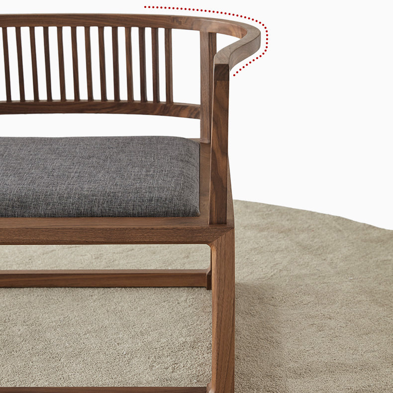 Traditional Style Dining Chair Solid Wood Arm Chair for Home