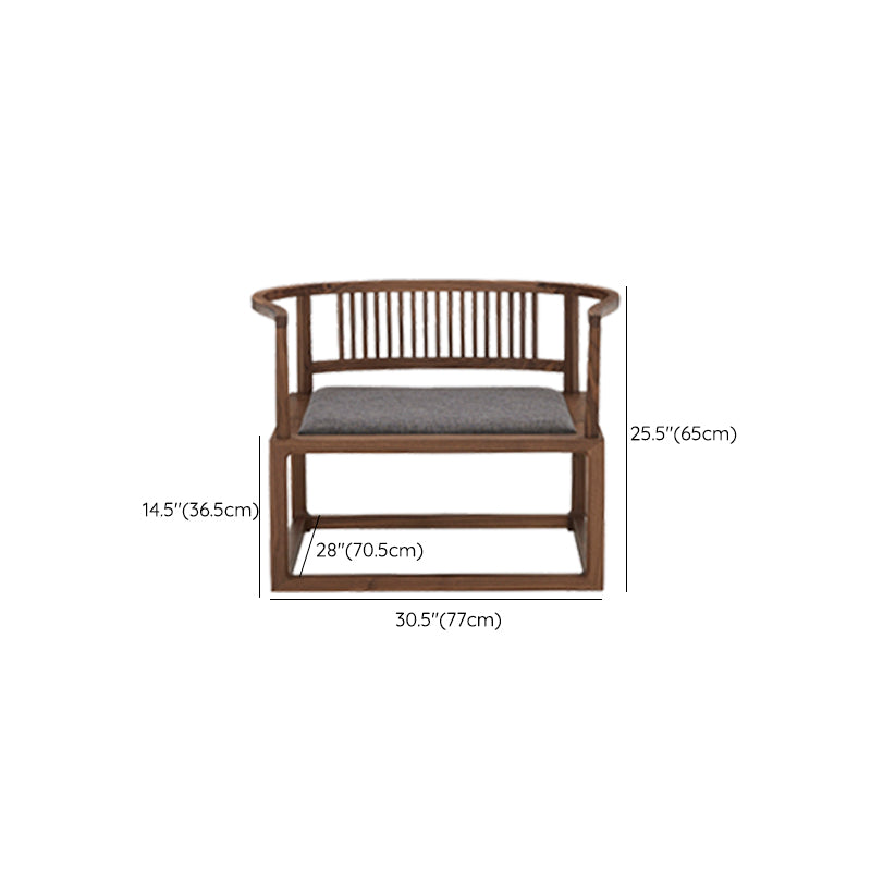 Traditional Style Dining Chair Solid Wood Arm Chair for Home