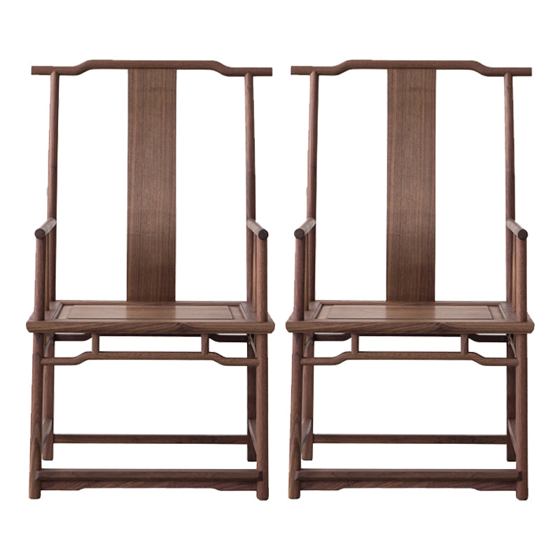 Solid Wood Dining Chair Traditional High Back Dining Chair with Cushion