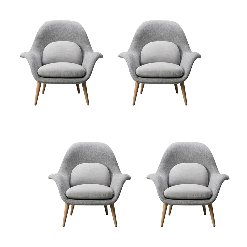 Modern Style Dining Chair Linen Parsons Arm Chair for Living Room