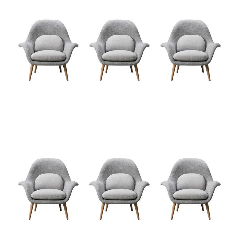 Modern Style Dining Chair Linen Parsons Arm Chair for Living Room