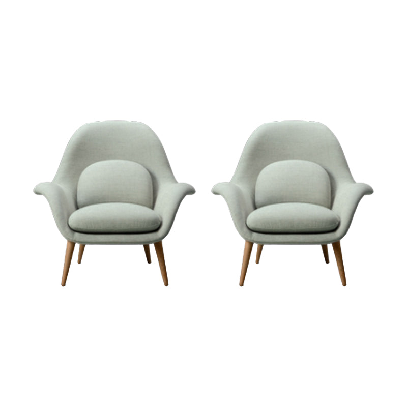 Modern Style Dining Chair Linen Parsons Arm Chair for Living Room