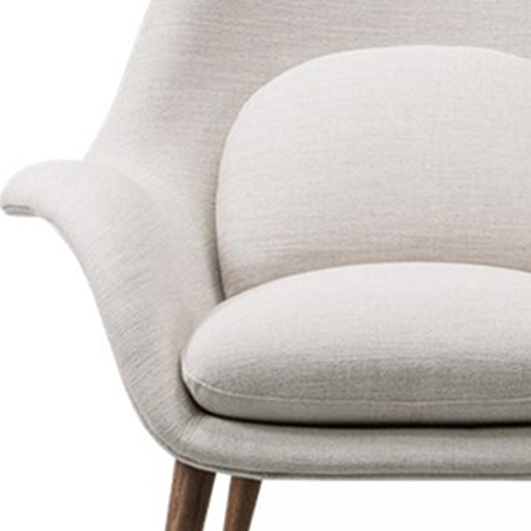 Modern Style Dining Chair Linen Parsons Arm Chair for Living Room