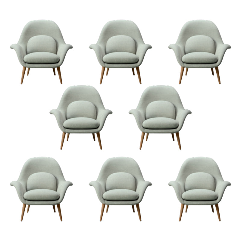 Modern Style Dining Chair Linen Parsons Arm Chair for Living Room