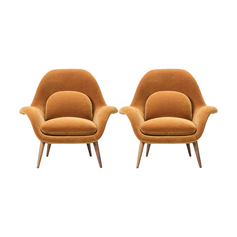 Modern Style Dining Chair Linen Parsons Arm Chair for Living Room