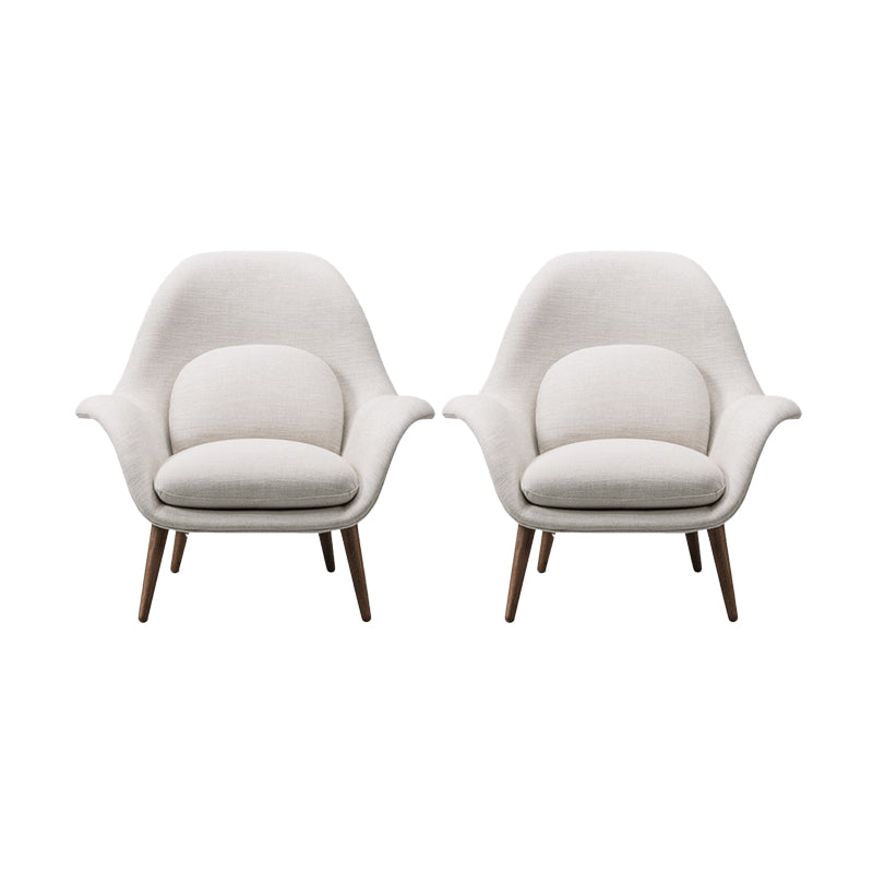Modern Style Dining Chair Linen Parsons Arm Chair for Living Room